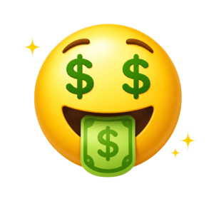 Money face emoji icon