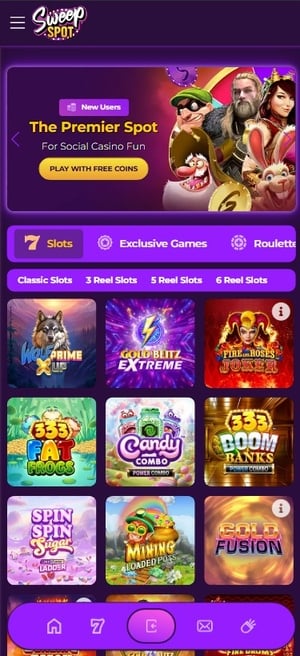 SweepSpot Casino Slots