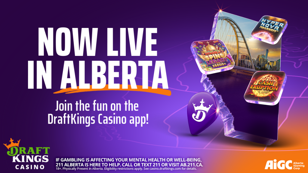 DraftKings Online Casino Alberta Launch Promo Image July 2026
