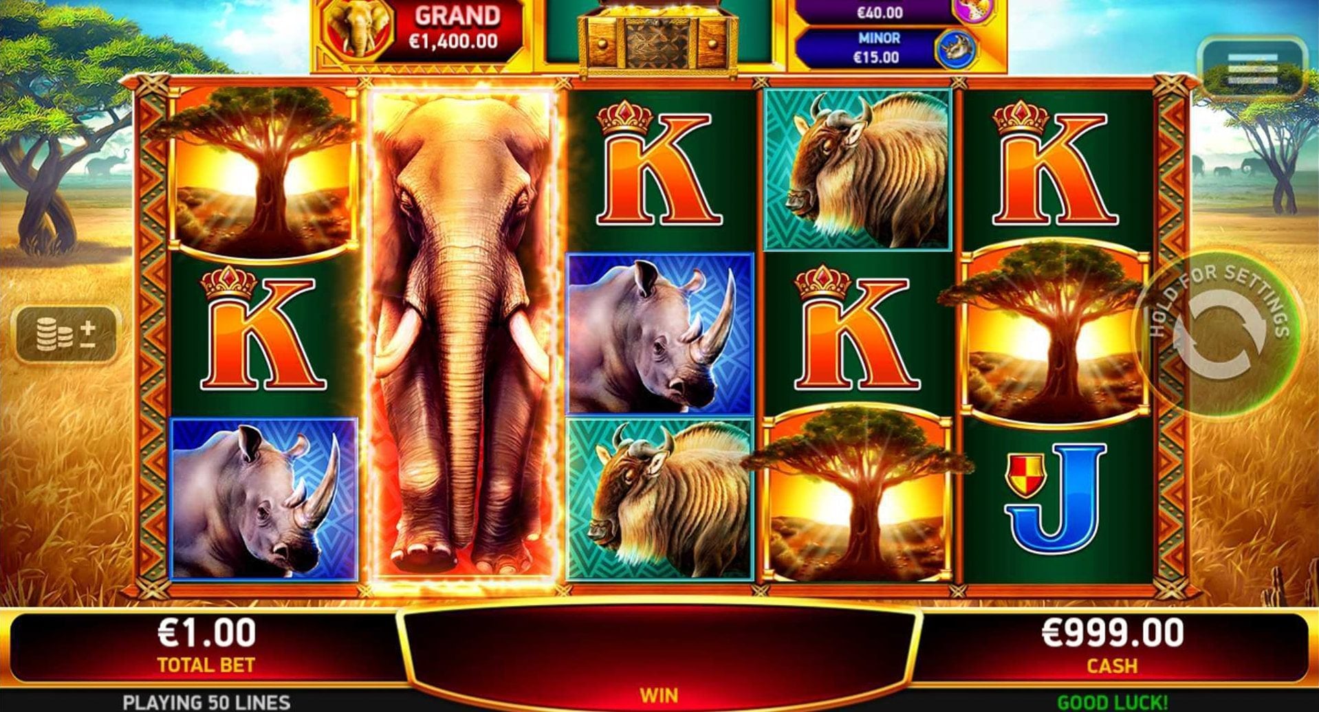 Elephant Stampede at Crown Coins