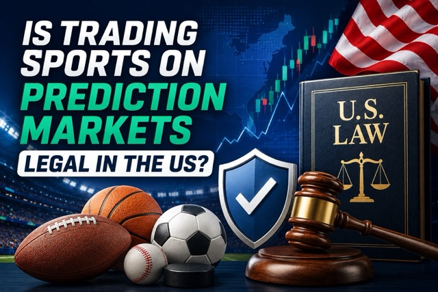 Graphic about the legality of sports prediction markets in the United States.