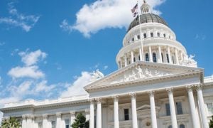 Blue Skies Behind California Capitol Building in Sacramento
