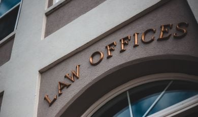 Words Law Offices Hang on Building Facade