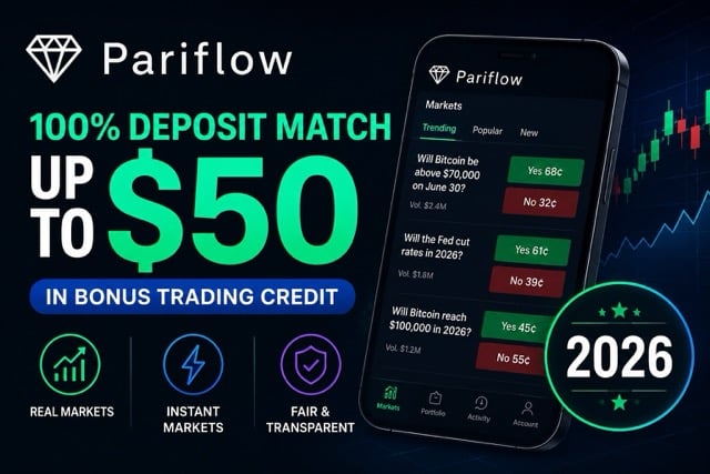 Pariflow Promo Code & Review July 2026: $50 Welcome Bonus