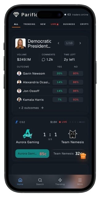 Pariflow homepage