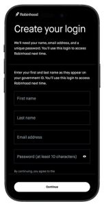 Robinhood signup