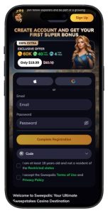 Sweepolis sign up