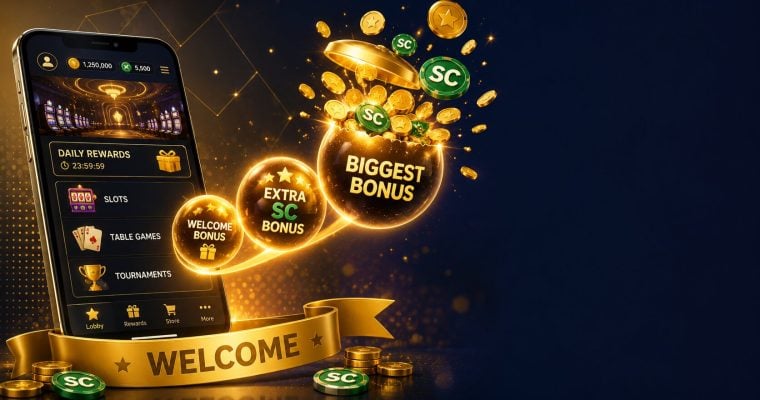Three ascending bonus orbs bursting with gold and sweeps coins from a phone screen for GoGo Gold new player welcome bonus