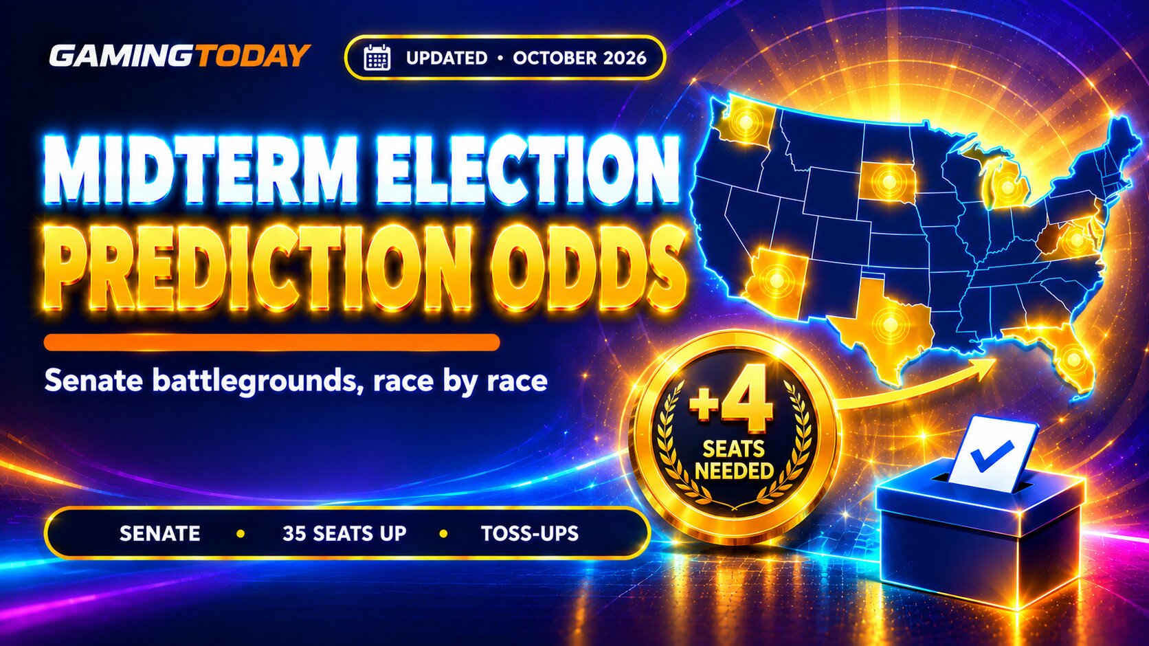 Midterm Election Prediction Odds: Senate Race by Race