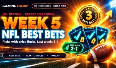 Glowing gold clipboard with six amber, crimson and green player status cards beside a football for NFL Week 5 injury and quarterback news