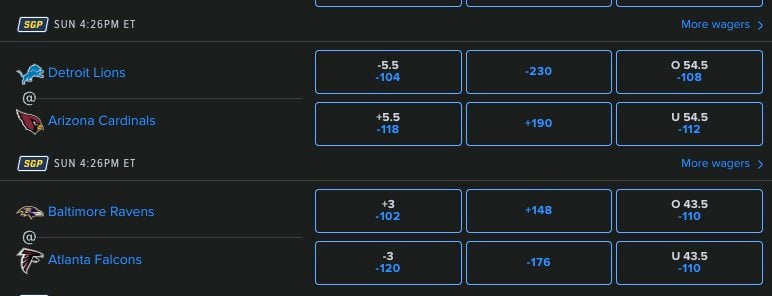 NFL Week 5 2026 odds and promos