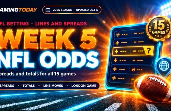 NFL Week 5 Odds 2026: Lines and Spreads for All 15 Games