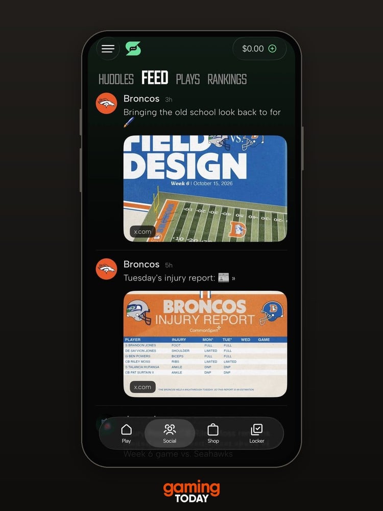 SmackTok social Feed tab