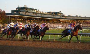 Horse tracks like Keeneland would be licensees under a Kentucky sports betting bill (AP Photo/Mark Humphrey)