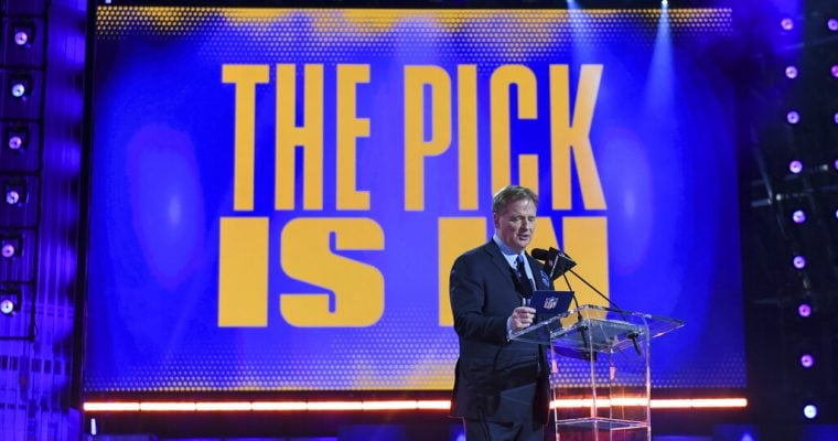 NFL Draft prop bettors will be tuned into Commissioner Roger Goodell in late April