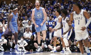 North Carolina-Duke is expected to be a high-scoring game in the Final Four. (AP Photo/Gerry Broome)
