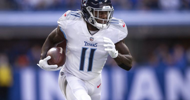 New prop bets are available on AJ Brown after his trade to Philadelphia. (AP Photo/Zach Bolinger, File)