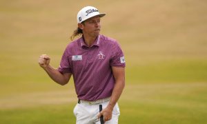 Cam Smith is the betting favorite in this week's LIV Tour event in Boston. (AP Photo/Gerald Herbert)