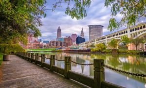 Cleveland, Ohio, USA Downtown Skyline