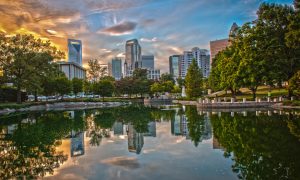 Skyline of Uptown Charlotte, North Carolina.