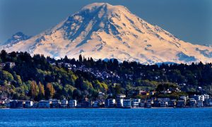 Mount Rainier Puget Sound North Seattle Snow Mountain Washington