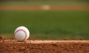 Baseball on the Pitchers Mound