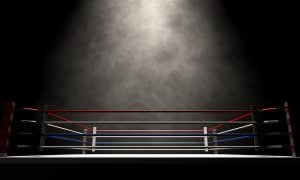 Boxing Ring Spotlit Dark