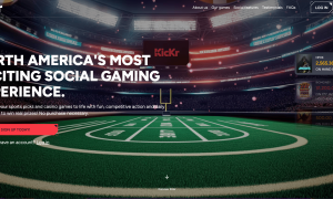 Kickr Games sign-up page