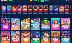 Slots options at Luckybird.io casino