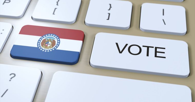 Missouri sports betting campaign with facts and polls.
