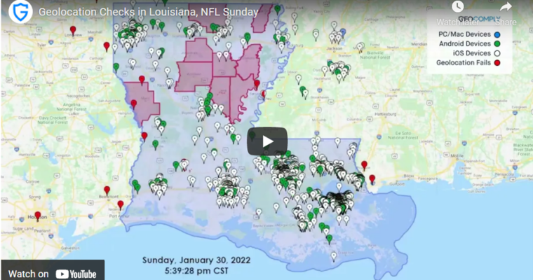 Geocomply Louisiana sports betting first weekend