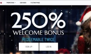 Platinum Reels Casino landing