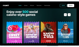 Punt.com Casino home screen