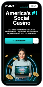 Punt Casino mobile app showing social casino games
