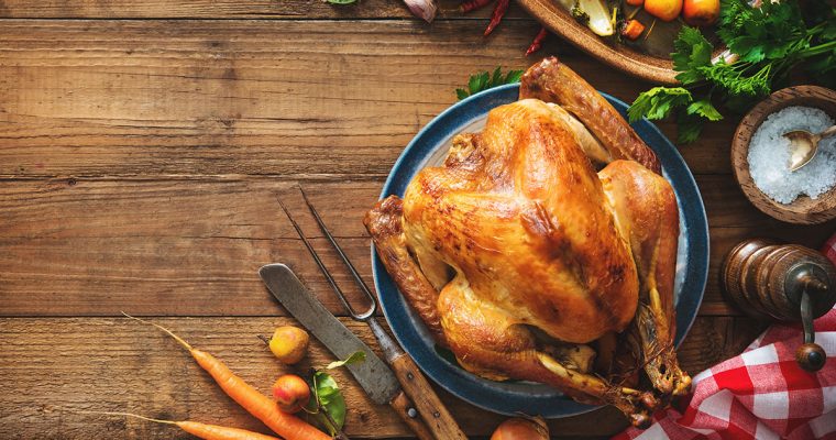 Roast turkey Thanksgiving feast