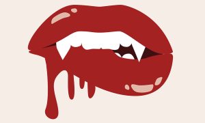 Spooky sexy vampire lips