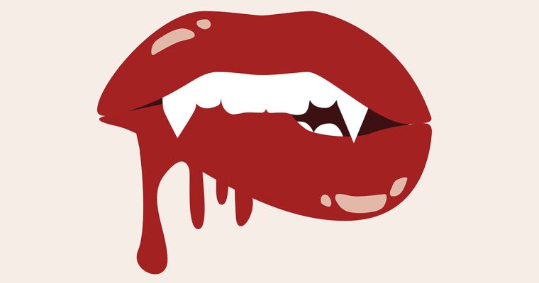 Spooky sexy vampire lips