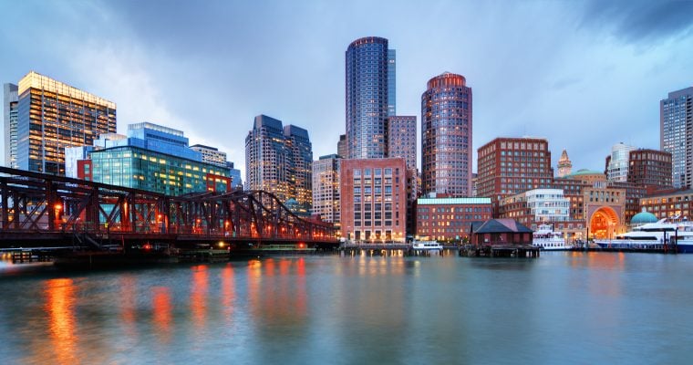 Skyline Cityscape in Boston, Massachusetts