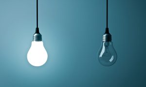 Two Lightbulbs On Off
