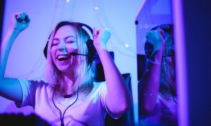 Video game streamer woman