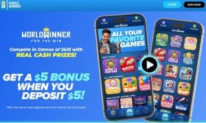 WorldWinner landing page