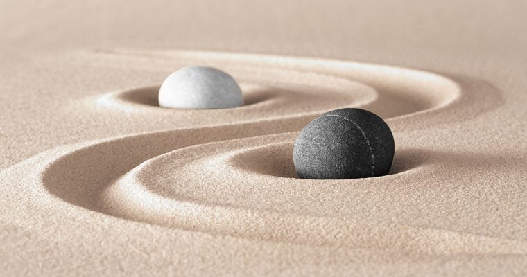 Yin yang black white dichotomy options
