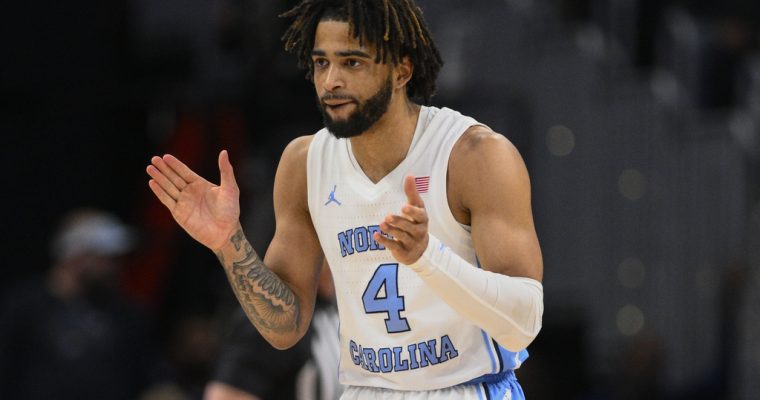 UNC basketball player RJ Davis plays against Pittsburgh in the ACC tournament in March 2024