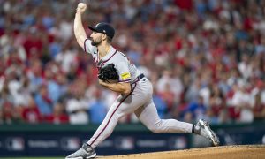 Atlanta Braves starting pitcher Spencer Strider goes against the Philadelphia Phillies in a 2023 NLDS game