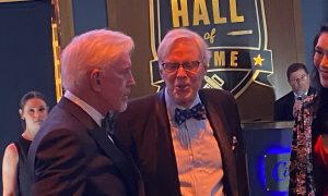 Billy Walters (left), Roxy Roxborough (right), before their induction into the Sports Gambling Hall of Fame.