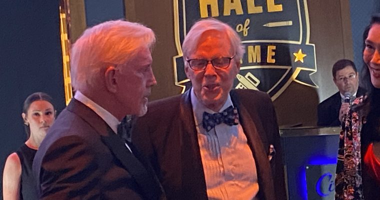 Billy Walters (left), Roxy Roxborough (right), before their induction into the Sports Gambling Hall of Fame.
