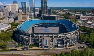 Bank of America Stadium is home to the NFL’s Carolina Panthers in Charlotte, NC.