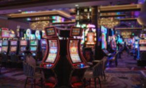 Blurred image of inside a casino