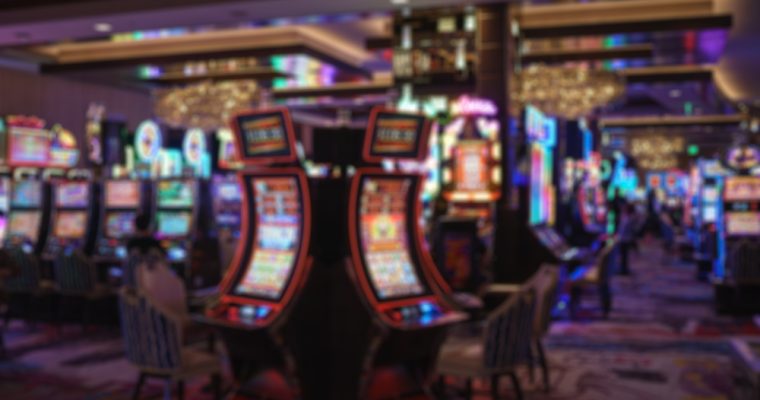 Blurred image of inside a casino