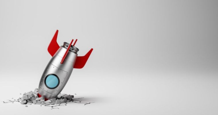 a rocket crashed into the surface